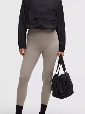 Lululemon Glow Up Super-High-Rise Tight,Size 8, 25" length, Warm Ash Grey*R